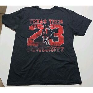 Texas Tech University T Shirt Mens L Black Red  19 23 Graphic Tee Men's Large